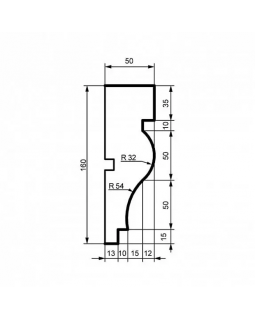 Молдинг Leptonika MC 166 с гладким профилем 2000*160*50 мм-foto2