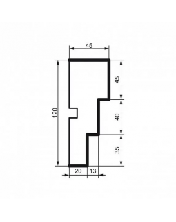 Молдинг Leptonika MC 157 с гладким профилем 2000*120*45 мм-foto2