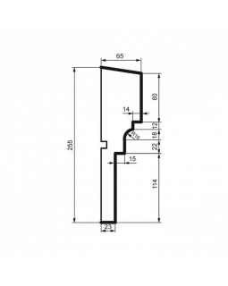 Молдинг Leptonika MC 143 с гладким профилем 2000*255*65 мм-foto2