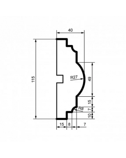 Молдинг Leptonika MC 114 с гладким профилем 2000*115*40 мм-foto4