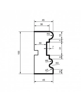 Молдинг Leptonika MC 108 с гладким профилем 2000*100*45 мм-foto2