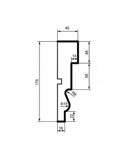 Молдинг Leptonika MC 134 с гладким профилем 2000*175*40 мм-foto2