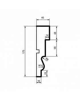 Молдинг Leptonika MC 134 с гладким профилем 2000*175*40 мм-foto2