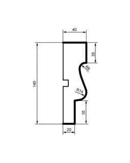 Молдинг Leptonika MC 120 с гладким профилем 2000*140*40 мм-foto2