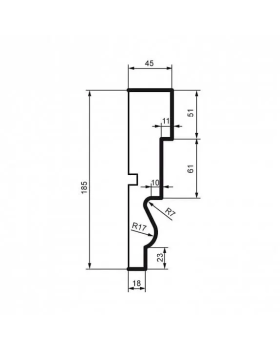 Молдинг Leptonika MC 137 с гладким профилем 2000*185*40 мм-foto2