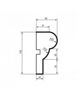 Молдинг Leptonika MC 110 с гладким профилем 2000*100*50 мм-foto2