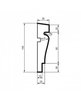 Молдинг Leptonika MC 123 с гладким профилем 2000*145*35 мм-foto2