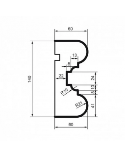 Молдинг Leptonika MC 121 с гладким профилем 2000*140*60 мм-foto4