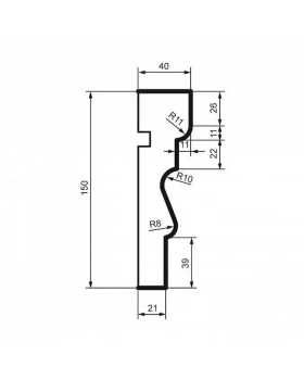 Молдинг Leptonika MC 125 с гладким профилем 2000*150*40 мм-foto4