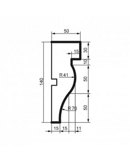 Молдинг Leptonika MC 159 с гладким профилем 2000*140*50 мм-foto2