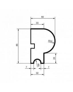 Молдинг Leptonika MC 105 с гладким профилем 2000*85*60 мм-foto2