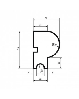 Молдинг Leptonika MC 105 с гладким профилем 2000*85*60 мм-foto2