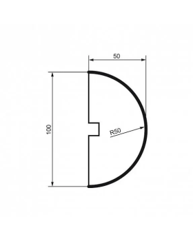 Молдинг Leptonika MC 109 с гладким профилем 2000*100*50 мм-foto2
