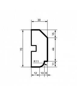 Молдинг Leptonika MC 148 с гладким профилем 2000*70*30 мм-foto2