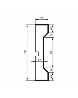 Молдинг Leptonika MC 161 с гладким профилем 2000*150*40 мм-foto2
