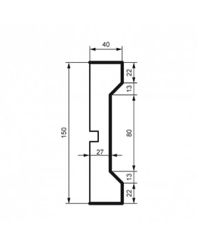 Молдинг Leptonika MC 161 с гладким профилем 2000*150*40 мм-foto2