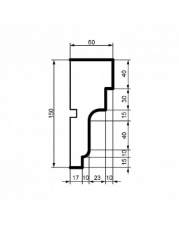 Молдинг Leptonika MC 165 с гладким профилем 2000*150*60 мм-foto4
