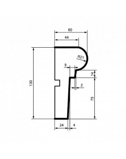 Молдинг Leptonika MC 117 с гладким профилем 2000*130*60 мм-foto2