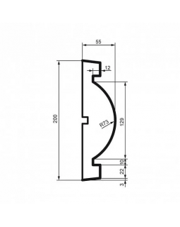 Молдинг Leptonika MC 139 с гладким профилем 2000*200*55 мм-foto2