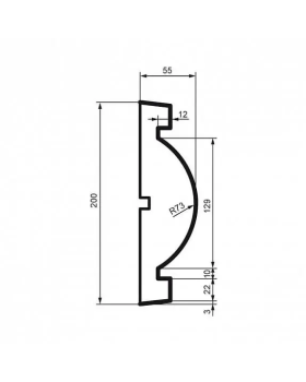 Молдинг Leptonika MC 139 с гладким профилем 2000*200*55 мм-foto2