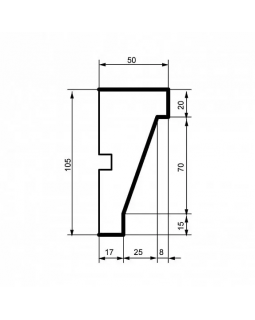 Молдинг Leptonika MC 153 с гладким профилем 2000*105*50 мм-foto2