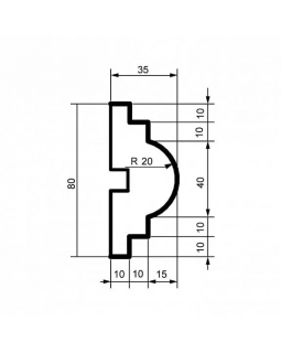 Молдинг Leptonika MC 149 с гладким профилем 2000*80*35 мм-foto4