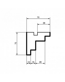 Угол Leptonika HC 201 (внутренний) 2000*70*70 мм-foto2