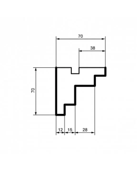 Угол Leptonika HC 201 (внутренний) 2000*70*70 мм-foto2
