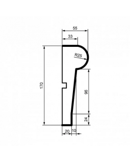 Молдинг Leptonika MC 132 с гладким профилем 2000*170*55 мм-foto2