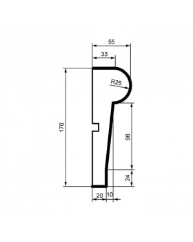Молдинг Leptonika MC 132 с гладким профилем 2000*170*55 мм-foto2
