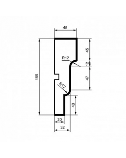 Молдинг Leptonika MC 129 с гладким профилем 2000*155*45 мм-foto2