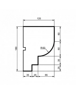 Молдинг Leptonika MC 169 с гладким профилем 2000*180*125 мм-foto2