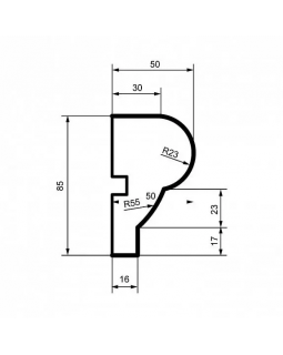 Молдинг Leptonika MC 104 с гладким профилем 2000*85*50 мм-foto2