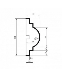 Молдинг Leptonika MC 113 с гладким профилем 2000*110*50 мм-foto2