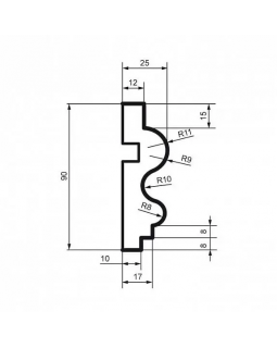 Молдинг Leptonika MC 106 с гладким профилем 2000*90*25 мм-foto2