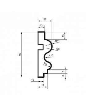 Молдинг Leptonika MC 106 с гладким профилем 2000*90*25 мм-foto2