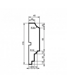 Молдинг Leptonika MC 167 с гладким профилем 2000*170*45 мм-foto2