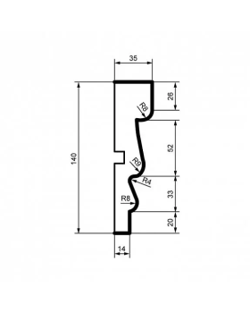 Молдинг Leptonika MC 119 с гладким профилем 2000*140*35 мм-foto2