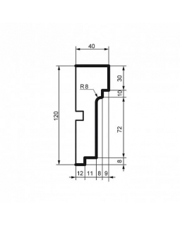 Молдинг Leptonika MC 155 с гладким профилем 2000*120*40 мм-foto2