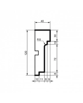 Молдинг Leptonika MC 155 с гладким профилем 2000*120*40 мм-foto2