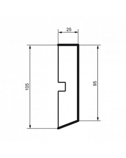Молдинг Leptonika MC 111 с гладким профилем 2000*105*25 мм-foto2
