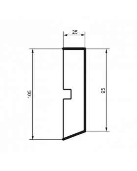 Молдинг Leptonika MC 111 с гладким профилем 2000*105*25 мм-foto2
