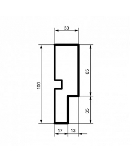 Молдинг Leptonika MC 150 с гладким профилем 2000*100*30 мм-foto2