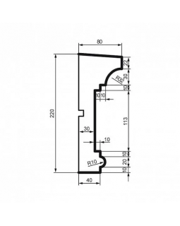 Молдинг Leptonika MC 140 с гладким профилем 2000*220*80 мм-foto3