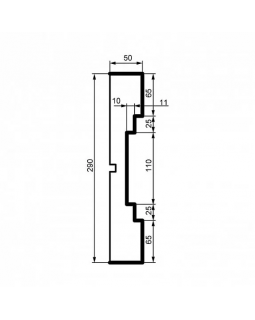 Молдинг Leptonika MC 170 с гладким профилем 2000*290*50 мм-foto2
