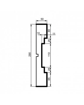 Молдинг Leptonika MC 170 с гладким профилем 2000*290*50 мм-foto2