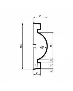 Молдинг Leptonika MC 127 с гладким профилем 2000*150*45 мм-foto4
