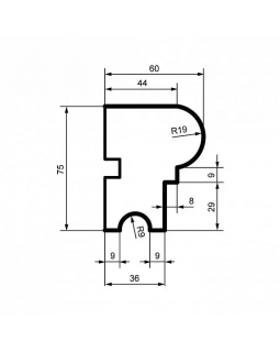 Молдинг Leptonika MC102 с гладким профилем 2000*75*60 мм-foto2