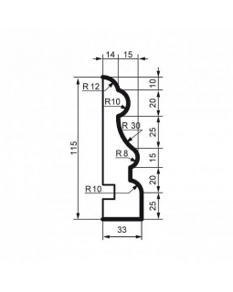 Молдинг Leptonika MC 154 с гладким профилем 2000*115*33 мм-foto2