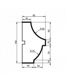 Молдинг Leptonika MC 160 с гладким профилем 2000*140*80 мм-foto2